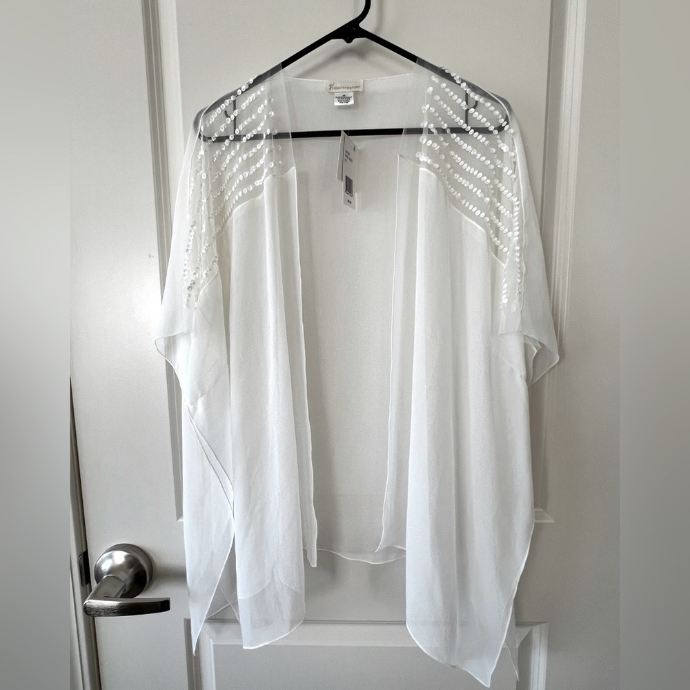 New With Tags | White/See Through White Kimono | O/S